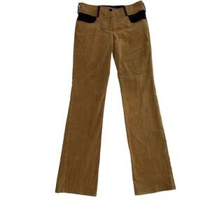 Nicole Miller MillerGirl Corduroy & Velvet Jeans Pants Camel & Burgundy Size 6